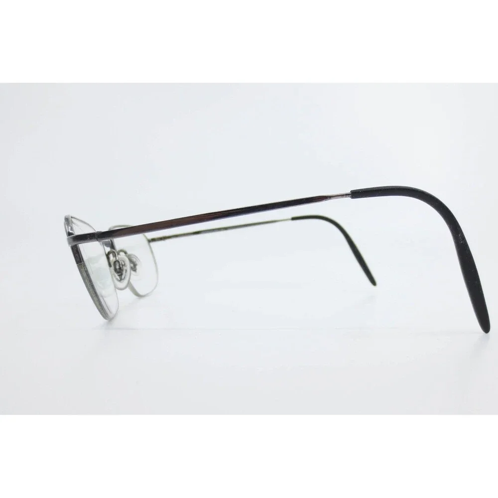 Nikon 4015T 4014 Titanium Oval Eyeglasses Gunmetal Grey Frames 53-19-140